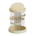 thumbnail image 2 of Household Cosmetic Storage Rack, PS Practical Household Cosmetic Organizer  for Home Milky White,Transparent, 2 of 7