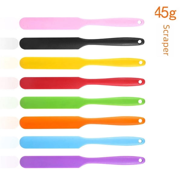 Raspador de silicona largo todo en uno, espátula para mezclar mantequilla y crema, herramienta para hornear pasteles DIY
