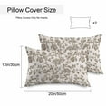 thumbnail image 3 of Waterproof Throw Pillow Covers Set of 2, 20x12 Inch Farmhouse Brown Decorative Pillowcases Outdoor Pillow Slip Cushion Covers Set for Couch Tent Vintage Flower Leaf Botanical Plant, 3 of 7