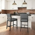 thumbnail image 6 of Amisco Avery 30 In. Bar Stool - Grey Woven Fabric / Black Metal, 6 of 9