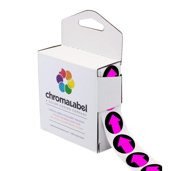 3/4" Round Arrow Labels: 1,000/Box