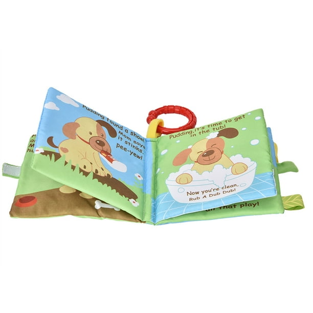 Libro de tela para bebés BuyWeekMX de cuentos de tela suave para bebés