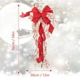 thumbnail image 2 of Gustave Christmas Tree Topper Bow 34x12 Inch Large Christmas Wreath Bow Xmas Tree Ribbon Topper Ornaments for Holiday Wedding Home Party Decoration, 2 of 8