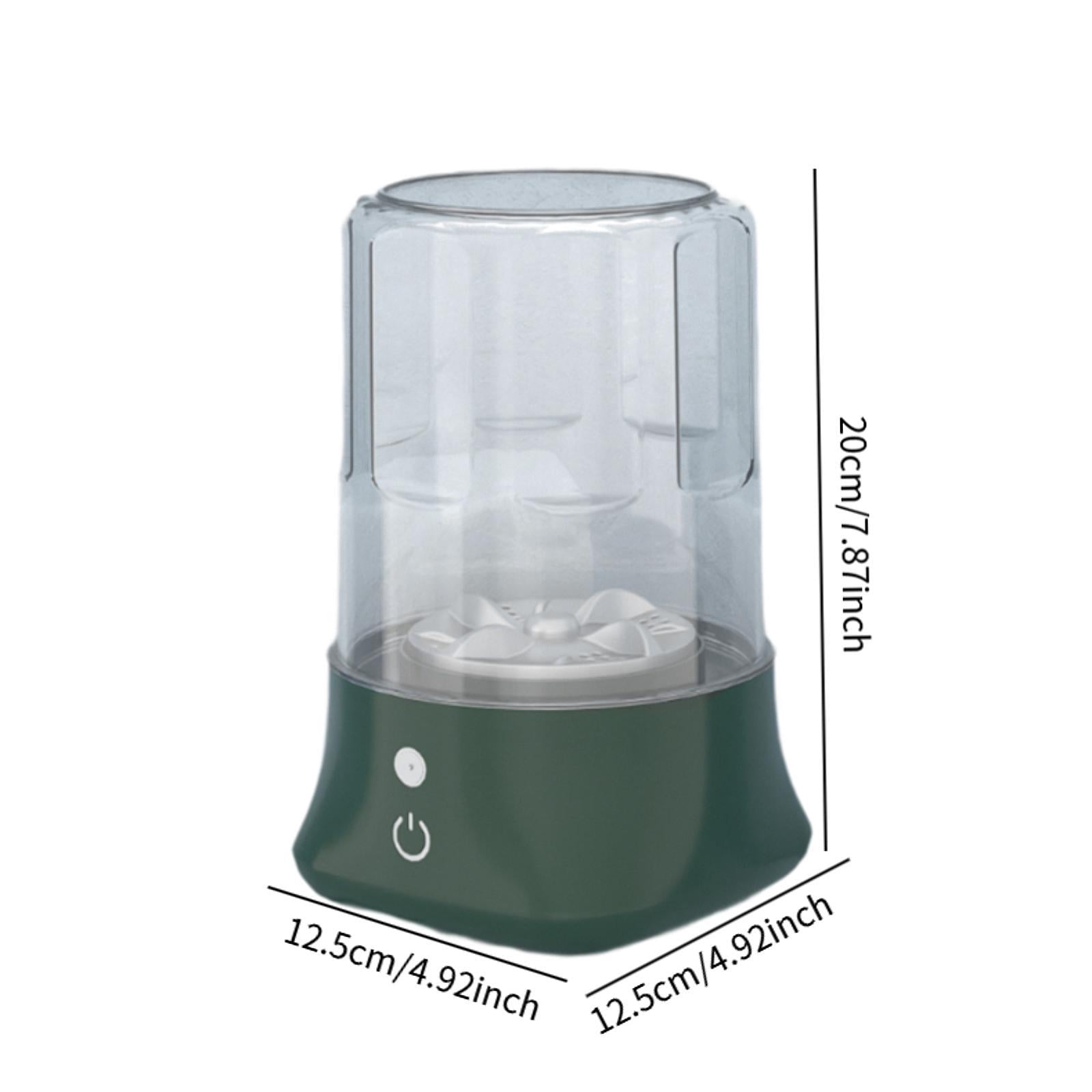 WeiLaiKeQi Portable Washing Machine Compact Small Washer USB Rechargeable Mini Laundry Cup 1L for Home Apartment Travel Dorm Small Items green
