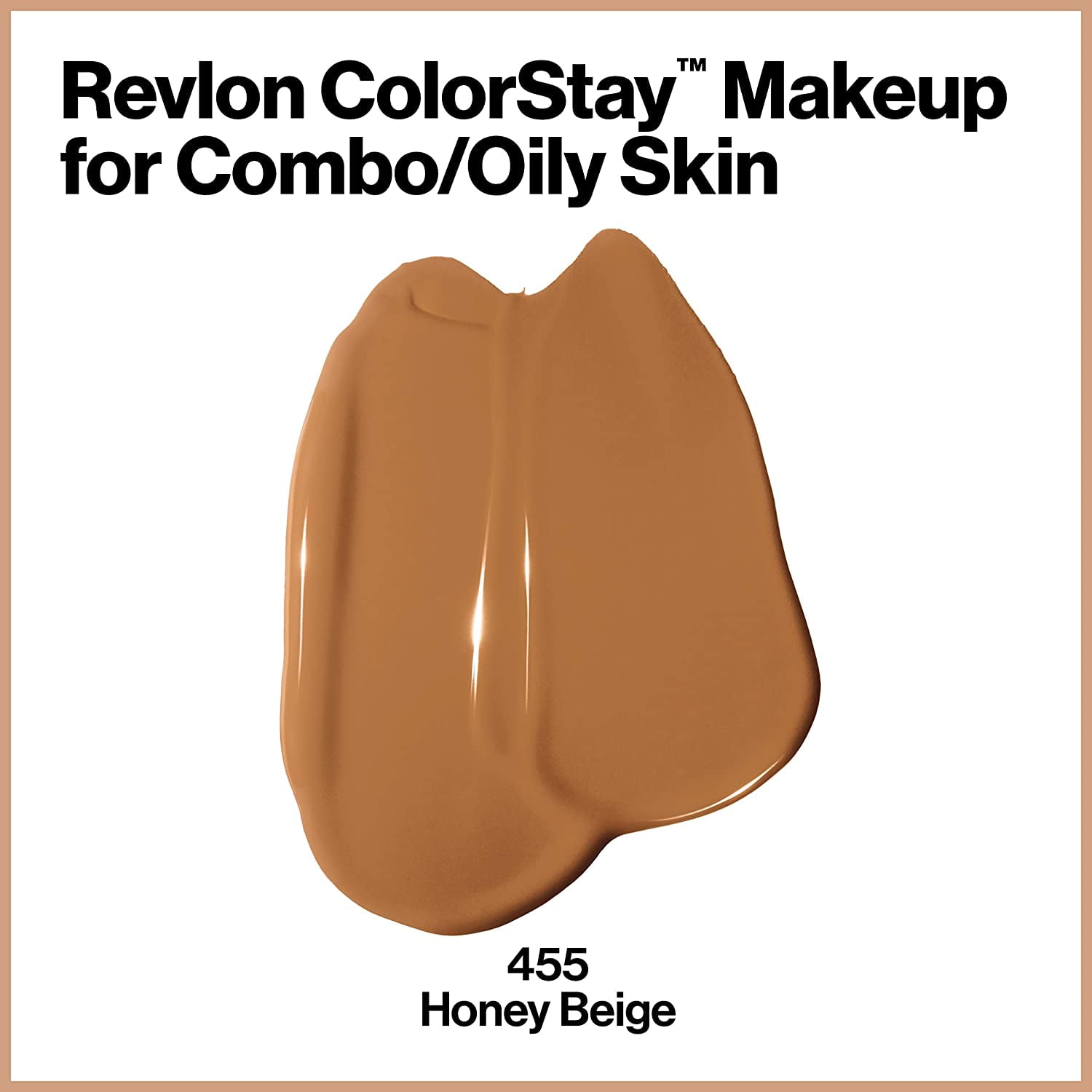 (3 Pack) Revlon ColorStay Liquid Foundation Makeup for Combination/Oily Skin SPF 15, Long Medium Full Coverage with Matte Finish, Honey Beige (455), 1.0 oz