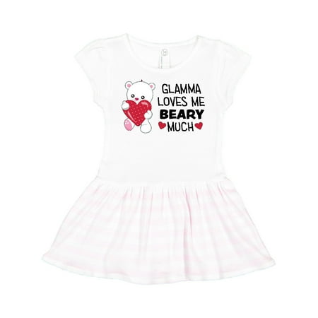 

Inktastic Glamma Loves Me Beary Much- cute bear Gift Toddler Girl Dress