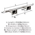 thumbnail image 5 of Amerock Esquire Polished Nickel/Stainless Steel 9 inch (229mm) Towel Bar, 5 of 7