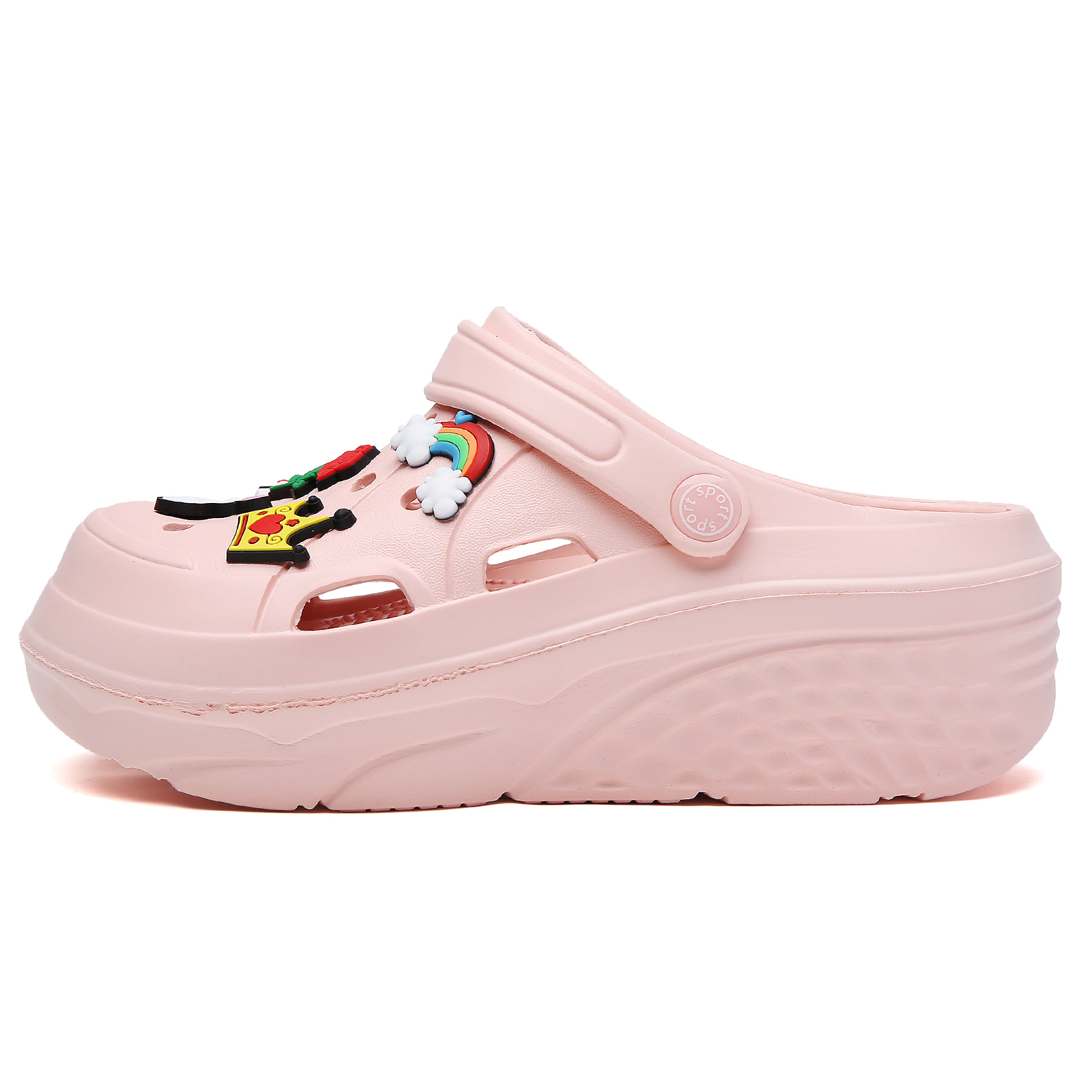 CERYTHRINA Zoccoli Piattaforma Da Giardiniere - Sandali Mules Con Zeppa, Rosa, Taglia 39