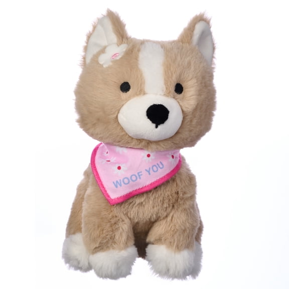 American Greetings 8.25 in. Mother's Day Plush Dog with Bandana (1-Count)