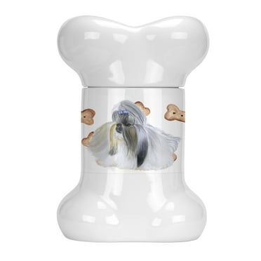 Shih Tzu Bone Shaped Treat Jar