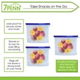 thumbnail image 5 of 7Penn Silicone Food Storage Bag 1000mL - 3pk Blue 8 x 6.25in Reusable Food Bags, 5 of 7