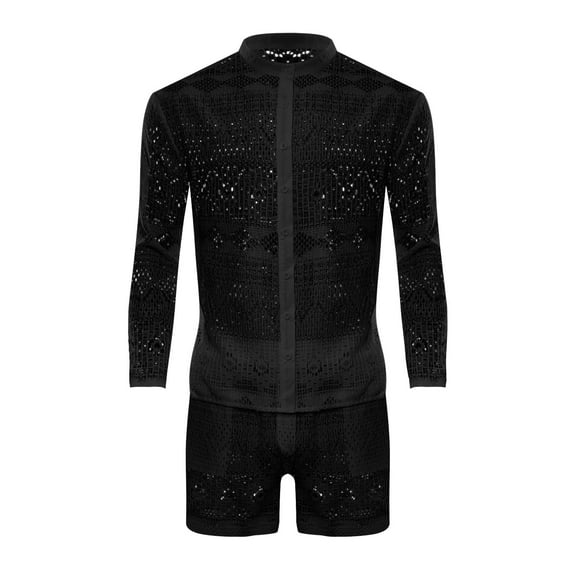 RMGVDSD Mens Tracksuit 2 Piece Set Long Sleeve Shirt Casual Shorts Fashion Men's Suit Men's Clothing Matching Suit Summer Suit Sportswear Athletic Jogging Suits