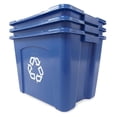 thumbnail image 4 of Stackable Recycling Bins 14 Gallon (6 Pack), Blue - Kitchen/Garage Waste Containers for Paper, Cardboard & Plastic, 4 of 8