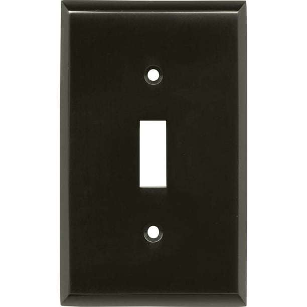 Satin Black Nickel 1 Toggle Light Switch Plates