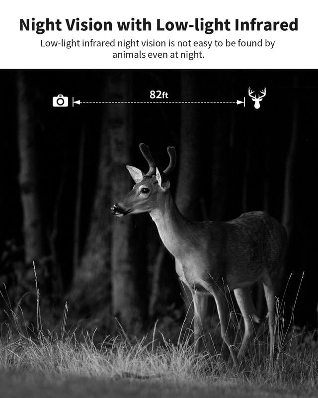 [dealsforyoudays] 4G LTE Solar Trail Cam – 2K Live Video, No Power Cord Required, WiFi Not Supported, Remote APP Controlled, WaterProof, Motion Activated, Night Vision, 4G Data Cellular Card Included