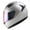 Glossy Silver, variant on 1STORM MOTORCYCLE BIKE FULL FACE HELMET HG335 BOOSTER Lucky Roulette and Poker