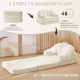 thumbnail image 4 of NEORIVERE Folding Sofa Bed 3-in-1, Convertible Boneless Couch with Handle – Floor Lounger Sleeper Chair for Adults, Single Sofa for Living Room or Bedroom, 4 of 9