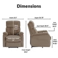 thumbnail image 3 of ClickDecor Samson Power Lift Recliner Chair Dark Gray, 3 of 5