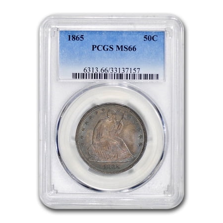 1865 Liberty Seated Half Dollar MS-66 PCGS