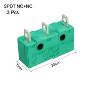 3PCS KW4-3Z-3 Micro Limit Switch SPDT NO NC Push Button Actuator Green