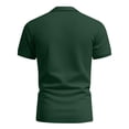 thumbnail image 5 of Mens Fashion Polo Shirts Cotton Classic Short Sleeve Thermal Button Shirt with Pocket Dark Green 5XL, 5 of 5