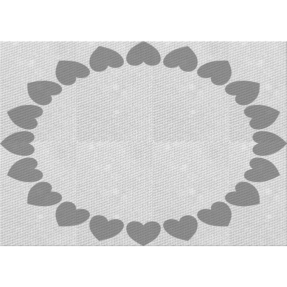 Ahgly Company Indoor Rectangle Patterned Platinum Gray Area Rugs, 7' x 9'