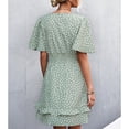 thumbnail image 3 of Vestido de una pieza Nikou estampado floral con mangas con volantes verde M, 3 of 5