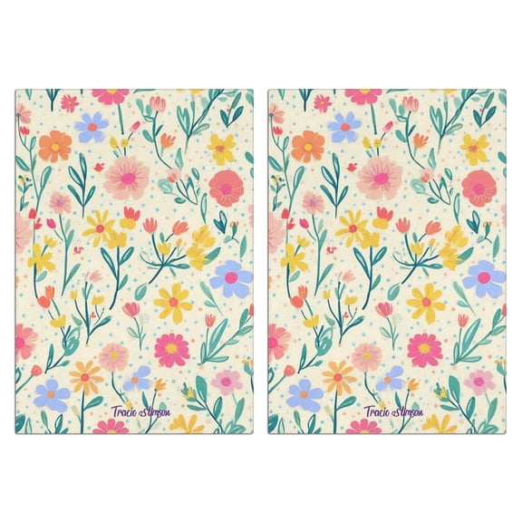 2 Pcs Funny Kitchen Towels,Pioneer Flower Microfiber Dish Towels,Kitchen Tea Towels,Kitchen Towel Set (18" X 26")