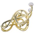 thumbnail image 1 of OUNONA Clip Metálico Dorado Para Con Perla Y Musical Para Eventos, 1 of 8