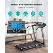 Treadmill with Incline Folding Treadmill with 12-Level Automatic Incline 2.5hp Power 8.5mhp Speed Running Machine 15 Preset Training Program Electric Treadmill for Home Use