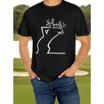 thumbnail image 1 of T-shirt Homme Léger Respirant Noir/blanc Graphique pour Golf, 1 of 5