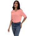 thumbnail image 3 of Women's Casual Short Sleeve Relaxed Fit Basic T-Shirt - Soft Comfortable Everyday Top, 3 of 7
