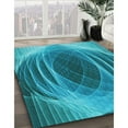 thumbnail image 2 of Ahgly Company Indoor Rectangle Patterned Dark Cyan Green Area Rugs, 4' x 6', 2 of 6