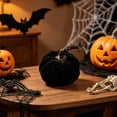 thumbnail image 5 of Halloween Decorations Savings, Tarmeek Faux Velvet Pumpkin Decorative Ornament for Halloween Thanksgiving Fall Centerpiece Lifelike Velvet Fabric Pumpkin for Home Kitchen Cabinet Wipe-Clean Reusable, 5 of 8