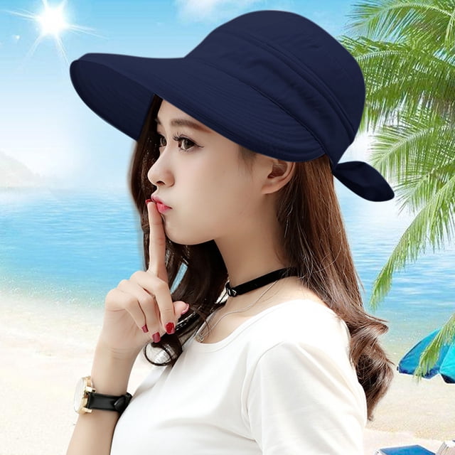 PEIXUN Simplicity Womens Sun Hat Visor with Removable Top for Tennis Hollow Hat