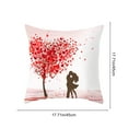 thumbnail image 3 of chaungfeng Valentine's Day Romantic Heart Tree and Bike Throw Pillow Cases Cushion Covers, Printed Pillow Case 18x18 Inch for Living Room Sofa Couch Car Bed Decor, 3 of 6