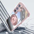 thumbnail image 7 of Designed for Samsung Galaxy S23 Crystal Clear Back Case, Luxury Case with Lens Protector Drop Protective Magnetic Rotating Ring Kickstand Shockproof Thin Fit Phone Case Cover, Pink, 7 of 7