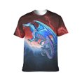 thumbnail image 6 of Wings of Fire T-Shirts for Men Women, Funny Novelty Tee for Adults, Fashion 3D Print Short Sleeve, Unisex Casual Crew Neck Tee, 6 of 8
