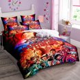 thumbnail image 3 of Juego de cama de tres piezas Stranger Things Ropa de cama suave y cómoda, dos fundas de almohada y una funda de edredón Regalo de Navidad para niños adultos, 3 of 8