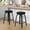 Black 26"H, variant on DRNANLIT Set of 2 Swivel Bar Stools, Mid-Century Modern Backless Bar Stools, Wood Legs & Metal Footrest, Island Stools for Home Bar Kitchen Restaurant, Black 26" Bar Height