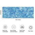 thumbnail image 3 of Blue White Tie Dye Swirl Pattern Bathroom Rugs Mat,Non Slip Microfiber Bathroom Rug,Rubber Backing,Soft Bathroom Mats for Bathroom Floor,Tub and Shower,47x17in(120x43cm), 3 of 5