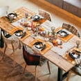 thumbnail image 7 of Hello Fall Maple Leaves Pumpkin Gnomes Buffalo Plaid Placemats Set of 6 for Dining Table 12 x 18 Inch Seasonal Autumn Harvest Holiday Rustic Vintage Thanksgiving Table Mats, 7 of 7