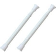 thumbnail image 1 of Qucyy Smallest Size Spring Tension Rods | Set of Two Curtain Rods | Size: 16 to 24 inches | Color: White White 16 to 24 inch, 1 of 4
