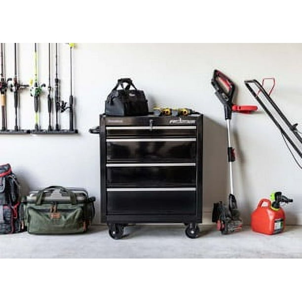 美品 Frontier Hotel 黒 オールド カジノデック Frontier 26-inch 4-Drawer Base Cabinet Tool Chest, Metal, Black