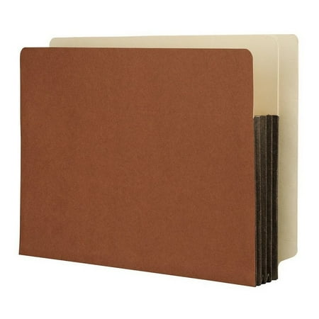 Side Tab Lateral Files - Heavy Duty Side Tab File Pockets, Expanding Letter Size Red Rope 3-1/2
