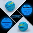 thumbnail image 3 of Basketball Glow in The Dark, Cool Glowing Luminous Leather Basketball Indoor Outdoor Size 7/6/5 for Men, Women, Teenager (with Pump), 3 of 7