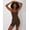 Just Brown, variant on Seamless Mid Thigh Bodysuit Bronzed Chestnut M Women's