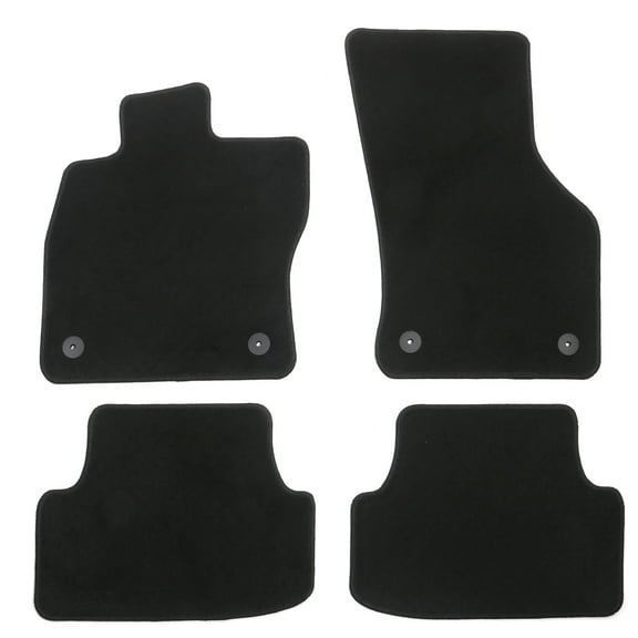 Ikon Motorsports Floor Mats Fits 2015-2023 Volkswagen GTI & 2015-2021 Golf, Car Custom Nylon Black Carpets Liner Guard Front Rear 4PC