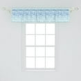 thumbnail image 2 of Ambesonne Waves Window Valance, Blue Ombre Tones Oceanic Art, 54" X 12", Dark Turquoise White, 2 of 3