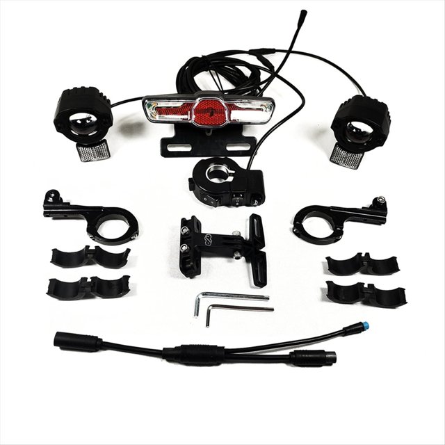 Bicicleta Eléctrica 12V-72V Faros Dobles Luz de Señal de Delantera y Trasera Kits de Conversión de Bicicleta Eléctrica para BBS01 BBS02